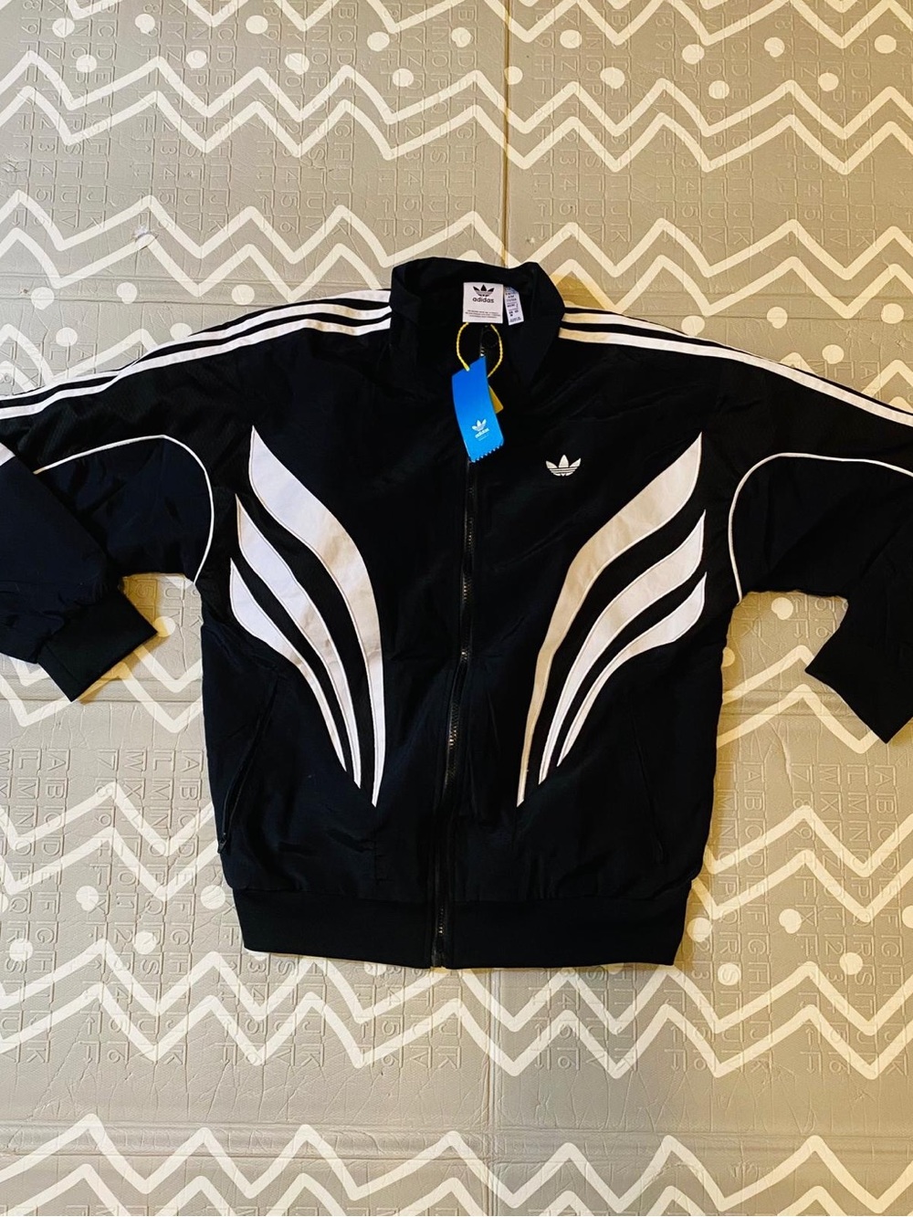 Adidas vintage retro y2k funky graphic 90s oversized sweater sweatshirt M - Picture 10 of 10